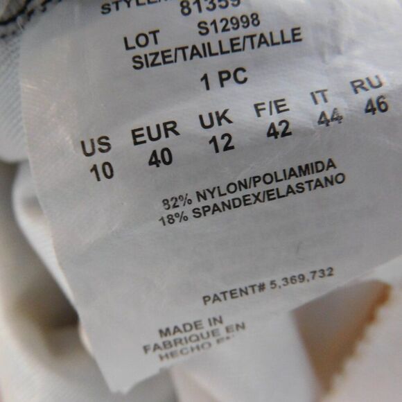 Miracle Suit Women's Tankini Top 10 Black White Slimming Swim Top Beachy - Picture 5 of 7